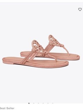 NIB TORY BURCH MILLER PAVÉ KNOTTED SANDAL EMBELLISHED CRYSTAL MALVA - SIZE 11